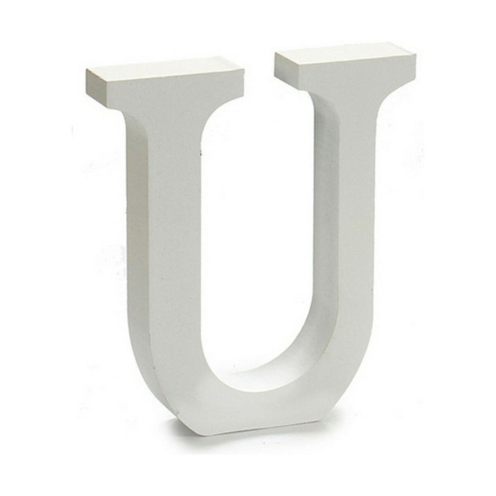 Letter Pincello U White 2 x 16 x 14,5 cm (24 Units)