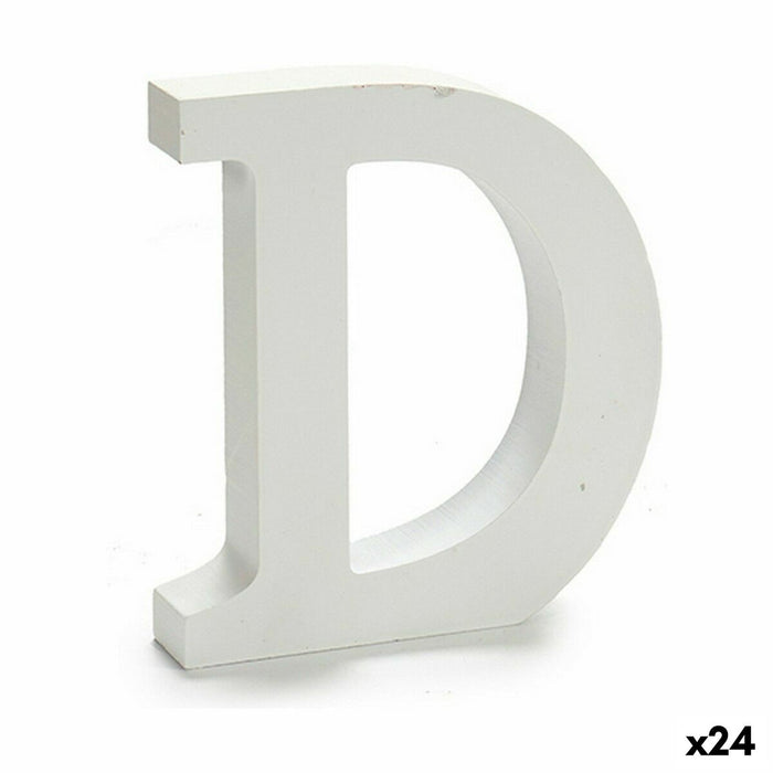 Letter Pincello D White 2 x 16 x 14,5 cm (24 Units)