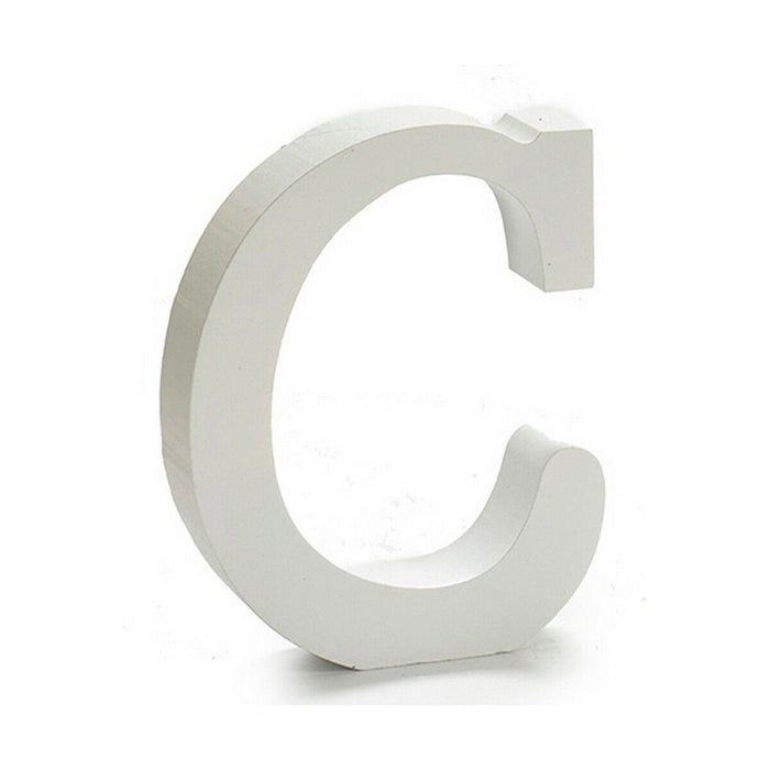 Letter Pincello C White Wood 2 x 11 cm 2 x 16 x 14,5 cm (24 Units)