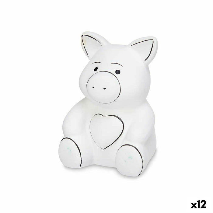Paint Your Own Money Box Pincello Ceramic Pig 9 x 11,8 x 8,5 cm 9 x 12,5 x 10 cm (12 Units)