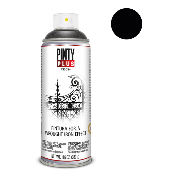 SPRAY 2B1 WROUGHT IRON EFFECT BLACK 400 ML PINTY PLUS