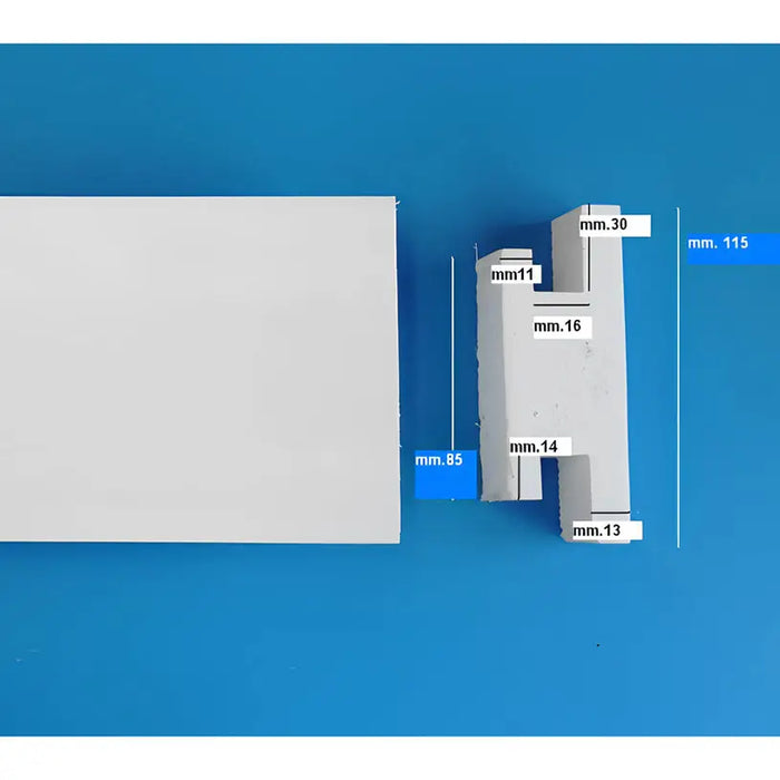 PLASTER MOLDING BLED 5 11.5X5.7 CM 1.5 M - Аксесоари за таванни панели<<<Стенни и таванни панели<<<Подови и стенни