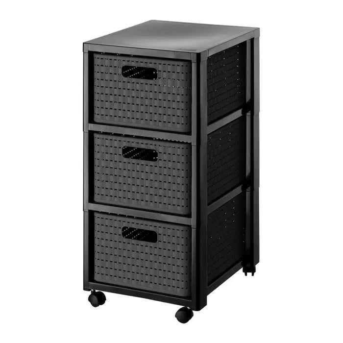PLASTIC CABINET 3 LEVELS COUNTRY ANTHRACITE ROTHO - Шкафове стелажи и гардероби<<<Домашни