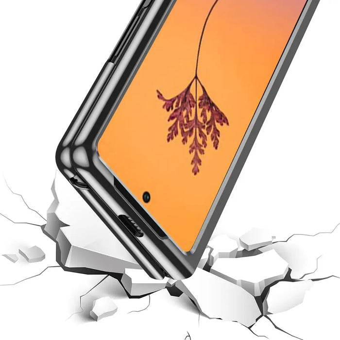 Plating Case for Samsung Galaxy Z Fold 4 cover with a metallic frame black - Cell phone cases and covers<<<HurtelXML