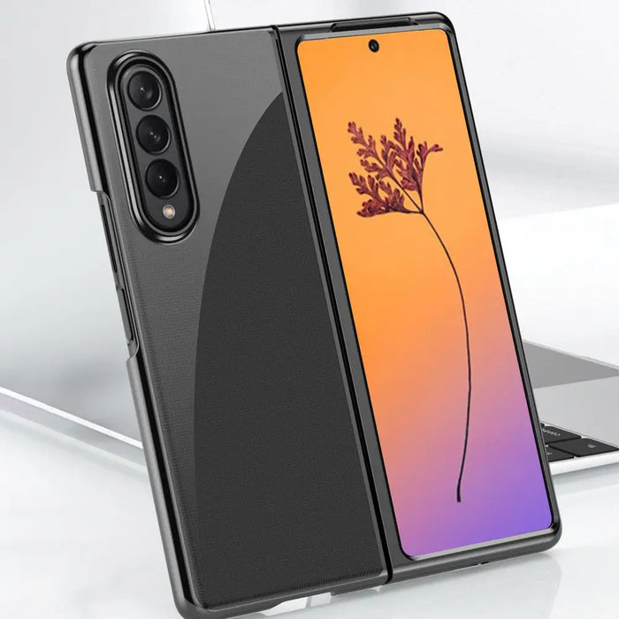 Plating Case for Samsung Galaxy Z Fold 4 cover with a metallic frame black - Cell phone cases and covers<<<HurtelXML