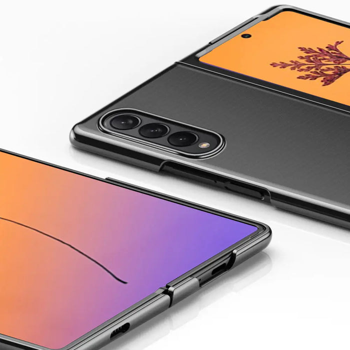 Plating Case for Samsung Galaxy Z Fold 4 cover with a metallic frame black - Cell phone cases and covers<<<HurtelXML