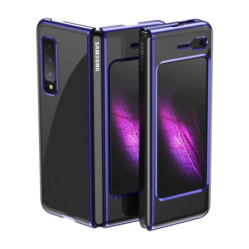 Plating Case hard case Electroplating frame Cover for Samsung Galaxy Fold blue - Cell phone cases and covers<<<HurtelXML