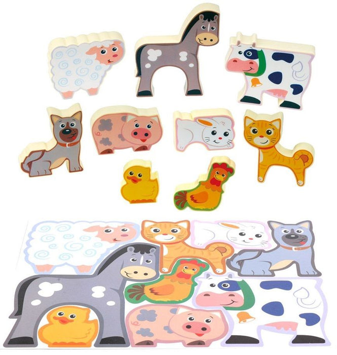 Play Go Puzzle - Farm Animals, 9 pieces