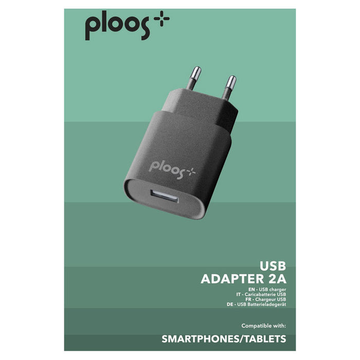 CHARGED FROM EL. NETWORK PLOOS 220V USB 2A BLACK