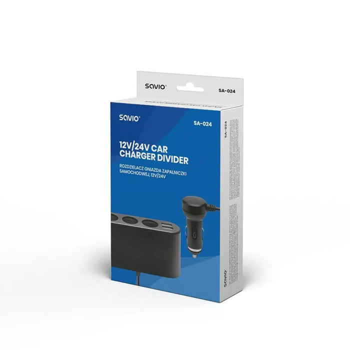 Plug adapter Savio SA-024 Black - USB зарядни и кабели<<<Електроника Телефони и таблети<<<Компютри|