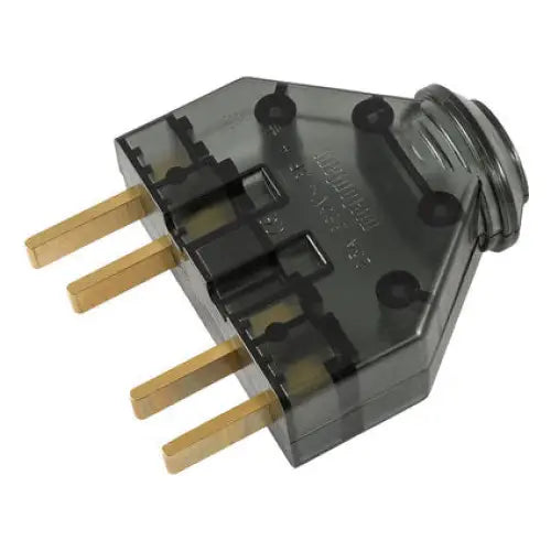 PLUG THREE PHASE 25A/380V MELOPLAM TRANSPARENT - Щепсели и куплунги<<<Електроматериали<<<Praktiker&&&Щепсели и