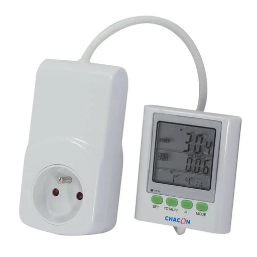 Plug with consumption meter Chacon Ecowatt 650 - Сигурност Удома<<<Дом Градина<<<BigBuy&&&Смарт щепсели<<<Сигурност