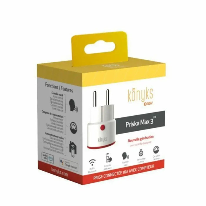 Plug with consumption meter Konyks Priska Max 3 FR 16 A - Смарт щепсели<<<Сигурност Удома<<<Дом Градина<<<BigBuy