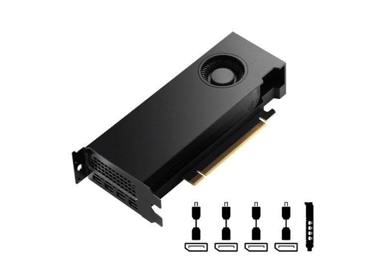 Graphics card PNY NVIDIA RTX 4000 SFF Ada Generation, 20 GB GDDR6 160-bit,  PCIe 4.0 x16, Dual Slot, 4x Mini DP 1.4a, LP - ATX bracket, Retail, 1x mDP to DP adapter