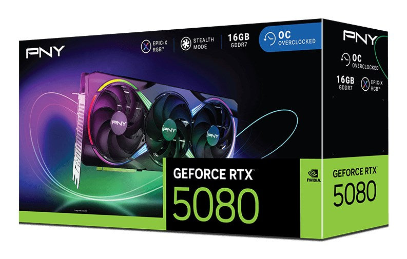 PNY GeForce RTX 5080 ARGB OC - 16 GB GDDR7 graphics card