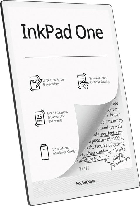 PocketBook InkPad One 1030 10.3" E-ink Mobius 32GB Wi-Fi E-reader – Matte Black