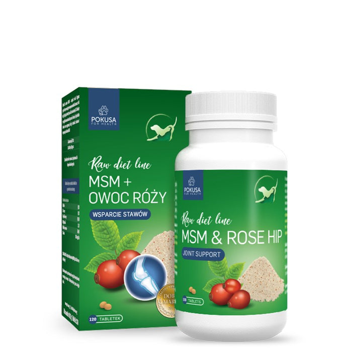 POKUSA RawDietLine MSM & Rosehip - supplements for dogs and cats - 120 pcs