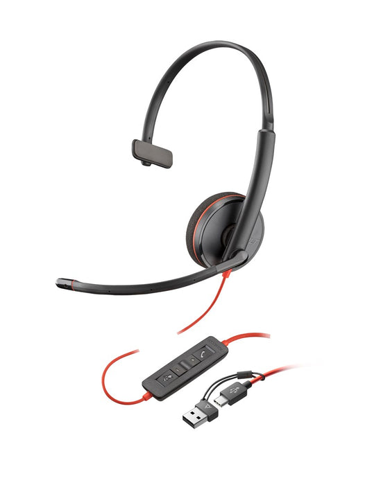 HP Poly Blackwire 3220 USB-C Headphone - Black