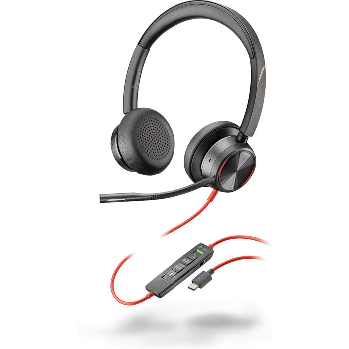 HP Poly Blackwire 8225 Stereo USB-C Headset +USB-C/A Adapter SmartBuy