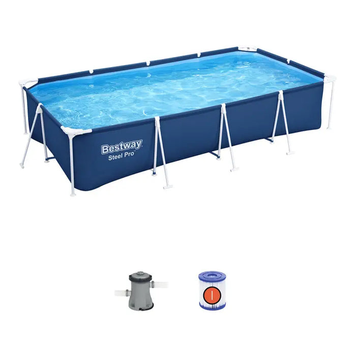 POOL 400X211X81CM BESTWAY 56424 - Басейни с рамка<<<Басейни плажни артикули и оборудване<<<Градина<<<Praktiker