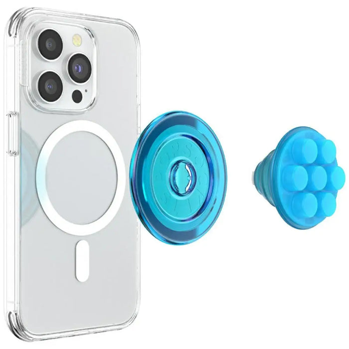 Popsockets Translucent FG-Popper MagSafe Phone Holder and Stand - Blue - Cell phone holders<<<HurtelXML