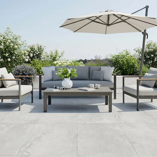 PORCELAIN TILES PRACTIKA & COMFORT CEMENTO LIGHT GREY 60.6X60.6 - Гранитогрес<<<Плочки и лайстни<<<Подови и стенни