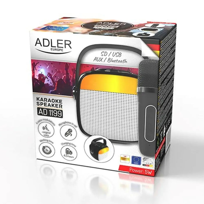 Portable Bluetooth Speakers Adler AD 1199b Grey - Блутут Колони<<<Електроника Звук<<<Компютри|