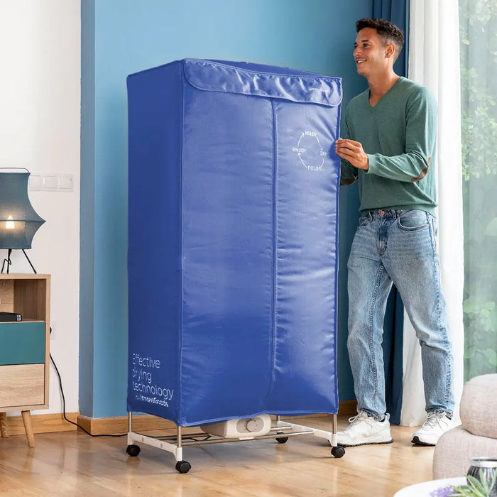 Portable Electric Dryer with 2 Levels Dupledry Blue InnovaGoods 1200 W - Почистване Прахосмукачки И Гладене<<<Дом