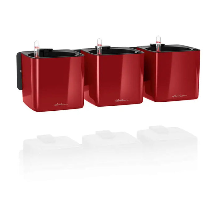 POT 14X14CM 3 PIECES WITH IRRIGATION SYSTEM LECHUZA WALL HOME KIT GLOSSY - Саксии<<<Саксии кашпи и