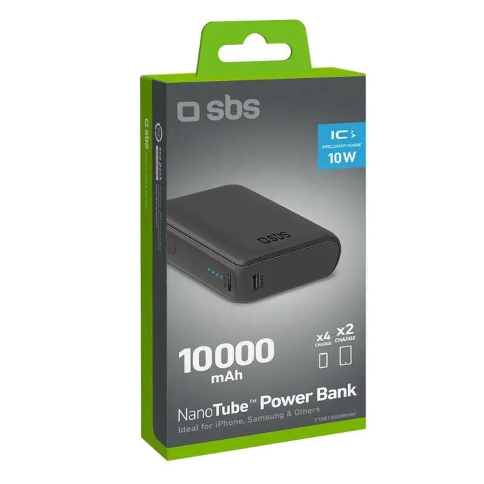 POWER BANK 10 000mAh 2xUSB-C 1xUSB A 10W SBS - BLACK - Външни батерии<<<Аксесоари за мобилни устройства и