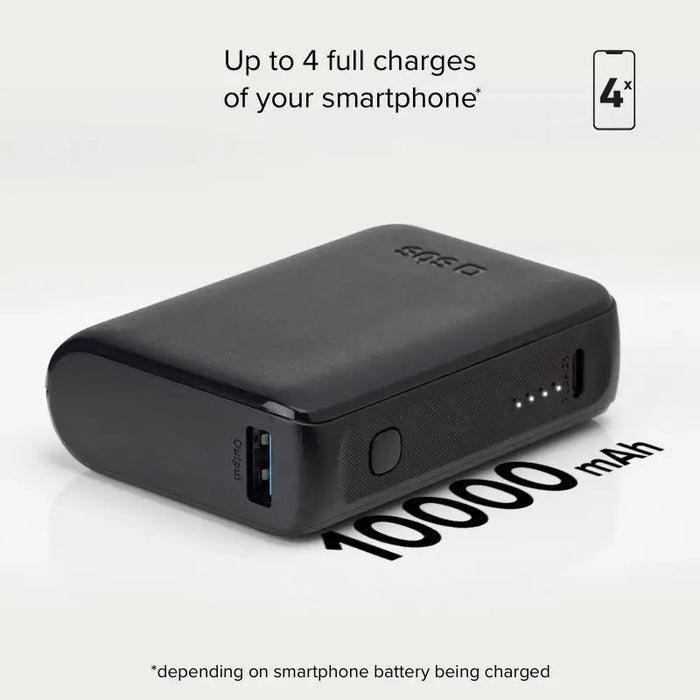 POWER BANK 10 000mAh 2xUSB-C 1xUSB A 10W SBS - BLACK - Външни батерии<<<Аксесоари за мобилни устройства и