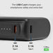POWER BANK 10 000mAh 2xUSB-C 1xUSB A 10W SBS - BLACK - Външни батерии<<<Аксесоари за мобилни устройства и