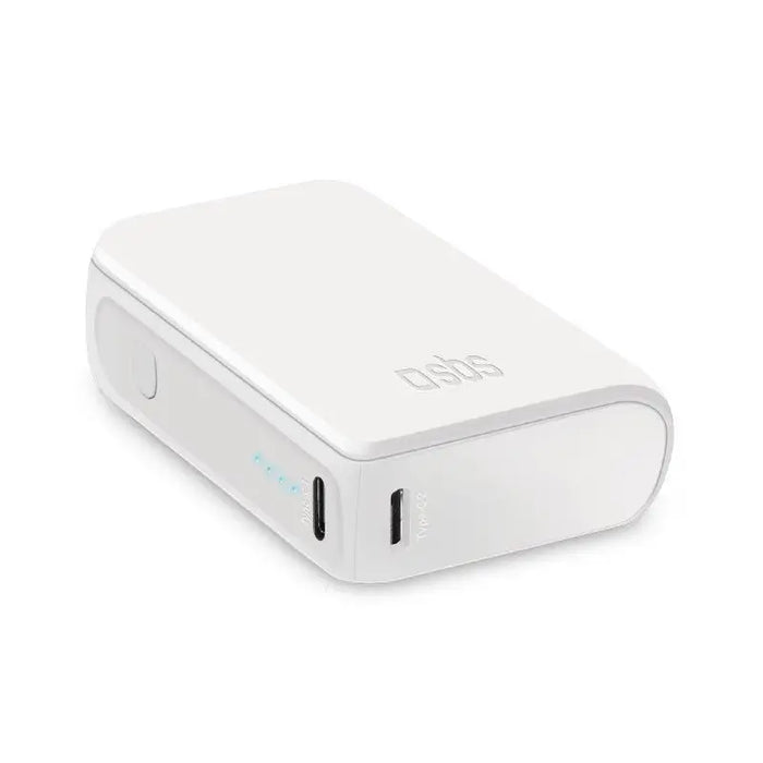 POWER BANK 10,000mAh 2xUSB-C 1xUSB A 10W SBS - WHITE - Външни батерии<<<Аксесоари за мобилни устройства и