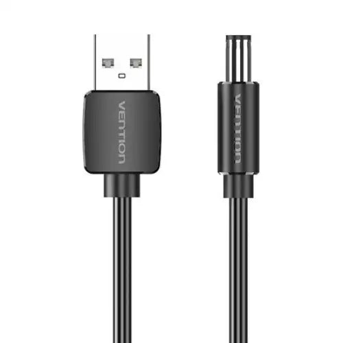 Power Cable USB 2.0 to DC 5.5mm Barrel Jack 5V Vention CEYBF 1m (black) - Power cables<<<Cables<<<IT