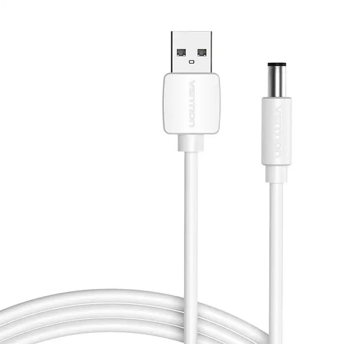 Power Cable USB 2.0 to DC 5.5mm Barrel Jack 5V Vention CEYWG 1,5m (white) - Power cables<<<Cables<<<IT