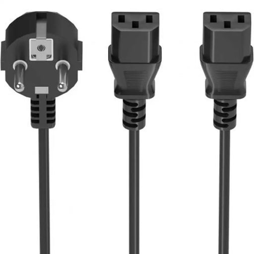 Power Cord Aisens A132-0865 3 m Black - Компютър Кабели и адаптери<<<Компютри| Електроника<<<BigBuy&&&Захранващи