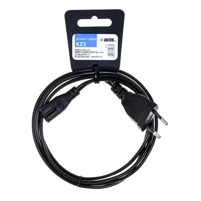 Power Cord Ibox KZ3 Black CEE7/4 IEC 320 1,5 m - Cables for power supplyKZA-KAB<<<Power cablesKZA<<<ActionPL&&&Компютър