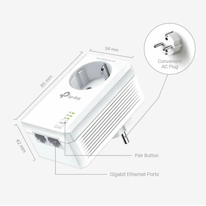 Power Line TP-Link T PA7027P KIT - Компютър Мрежи и компоненти<<<Компютри| Електроника<<<BigBuy&&&Рутери и