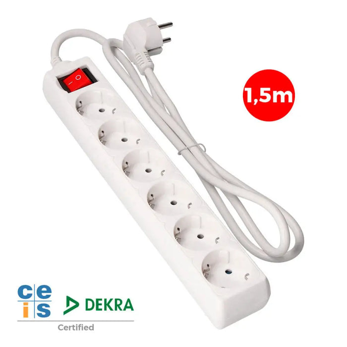 Power Socket - 6 Sockets with Switch EDM 41012 Schuko (1,5 m) - Електроника Периферни и резервни части<<<Компютри|