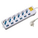 Power Socket - 6 Sockets with Switch Ewent EW3932 1,5 m 2500W White (1,5 m) - Електроника Периферни и резервни