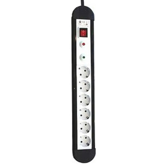 Power Socket - 6 Sockets with Switch Silver Electronics 49646 3680W Black - Електроника Периферни и резервни