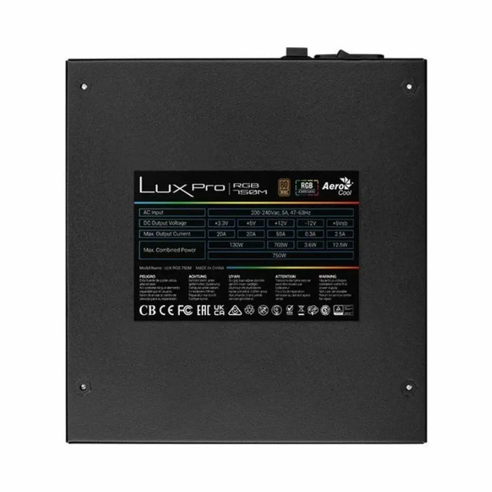 Power supply Aerocool LUXPRORGB750M ATX 750 W 80 Plus Bronze - Компютър Мрежи и компоненти<<<Компютри|