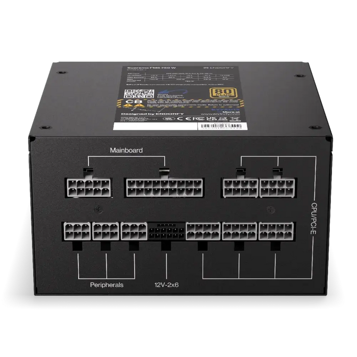 Power supply unit Endorfy Supremo FM6 750W 80+ Gold PCIe 5.1 - Fully Modular - Захранвания<<<Компютърни