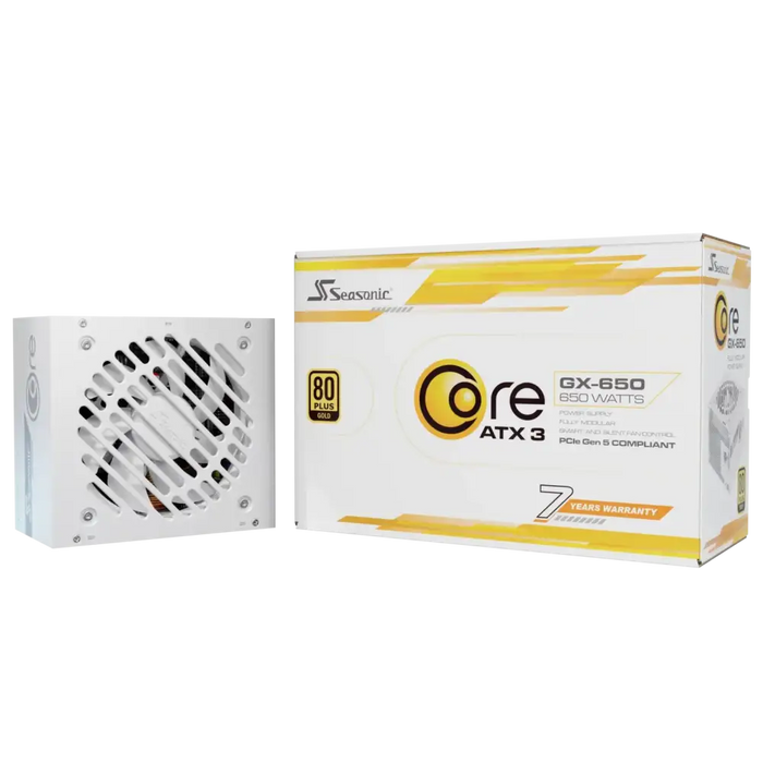 Power supply unit Seasonic CORE GX White 650W 80+ Gold Fully Modular ATX 3.1 PCIe 5.1 - Захранвания<<<Компютърни