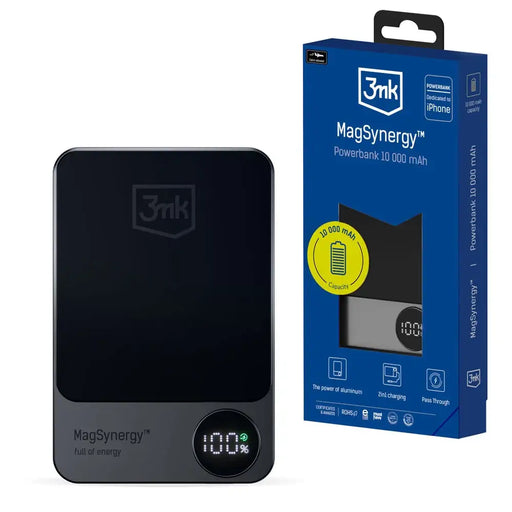 Powerbank 3mk MagSynergy 10000 mAh induction with MagSafe - black - Powerbanks<<<HurtelXML