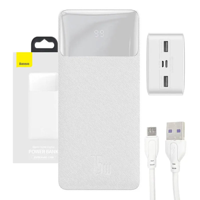 Powerbank Baseus Bipow 30000mAh 15W (white) - Powerbanks<<<Energy<<<InnproXML&&&Powerbanks<<<HurtelXML