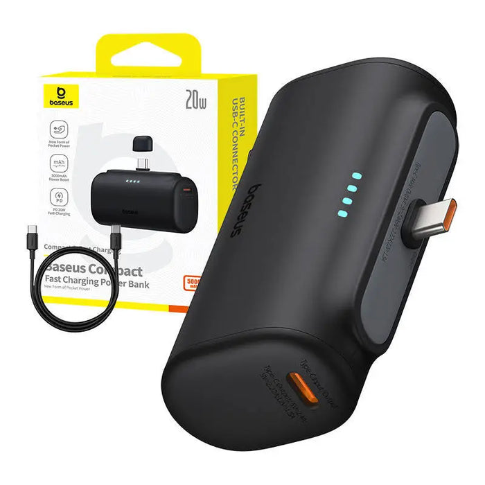 Powerbank Baseus Compact 5000mAh 20W USB-C (czarny) - Powerbanks<<<Energy<<<InnproXML&&&Power banksLAD-POW<<<Power