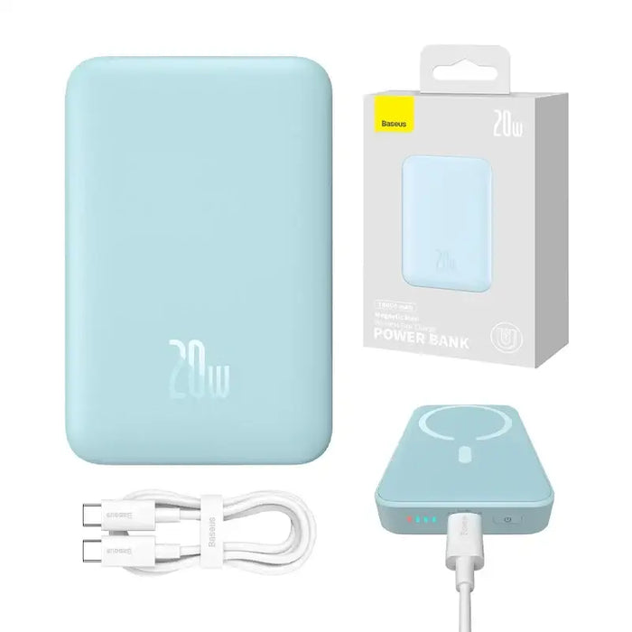 Powerbank Baseus Magnetic Mini 10000mAh USB-C 20W MagSafe (blue)