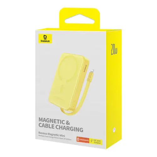 Powerbank Baseus Magnetic Mini 10000mAh USB-C 20W MagSafe (yellow)