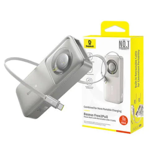 Powerbank Baseus OS Free2Pull 10000mAh 30W +cable (grey) - Powerbanks<<<GSM